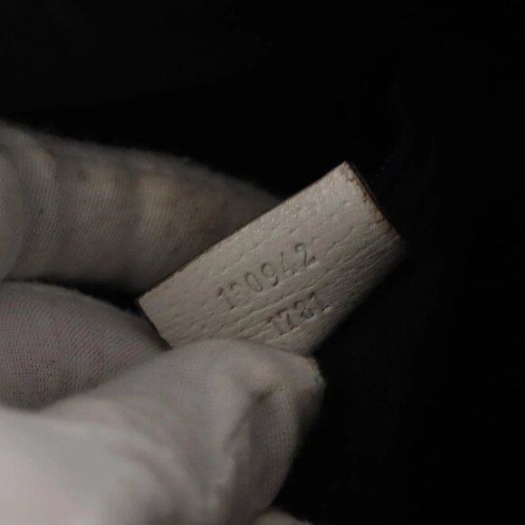 GUCCI Mini Abbey Boston Bag Leather White Gold - Picture 14 of 15